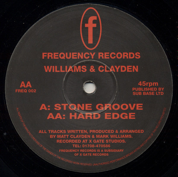 Williams & Clayden : Stone Groove / Hard Edge (12")