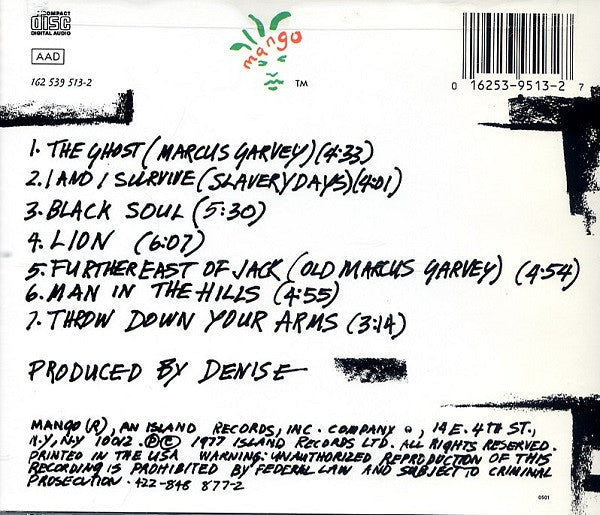 Burning Spear : Live (CD, Album, RP)