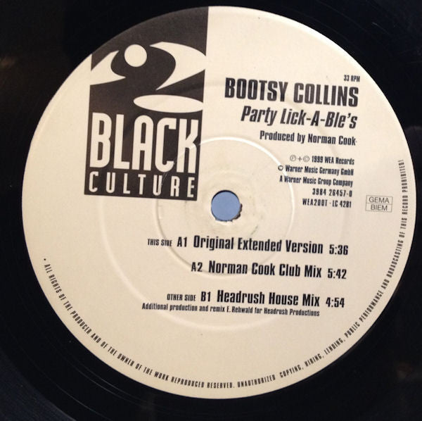 Bootsy Collins : Party Lick-A-Ble's (12")