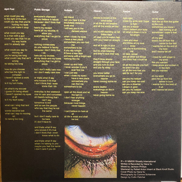 Hana Vu : Public Storage (LP, Album, Club, Ltd, Yel)