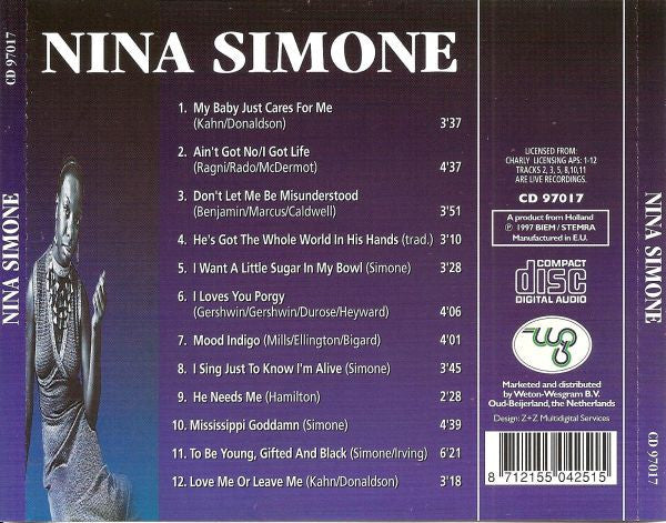 Nina Simone : Nina Simone (CD, Comp)