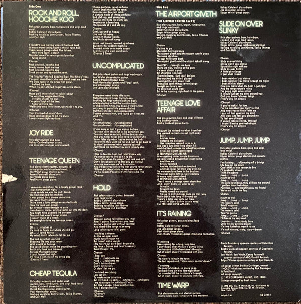 Rick Derringer : All American Boy (LP, Album, Gat)