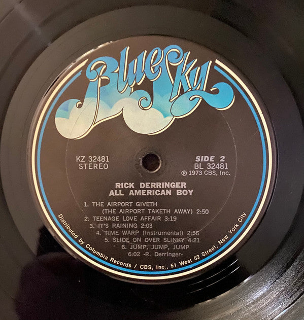 Rick Derringer : All American Boy (LP, Album, Gat)