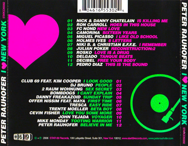 Peter Rauhofer : I ♥ New York (2xCD, Mixed)