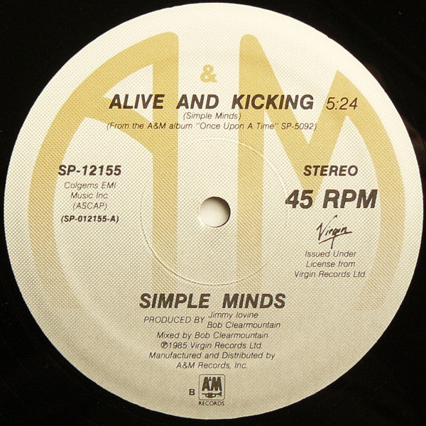 Simple Minds : Alive & Kicking (12")