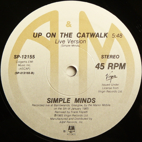 Simple Minds : Alive & Kicking (12")