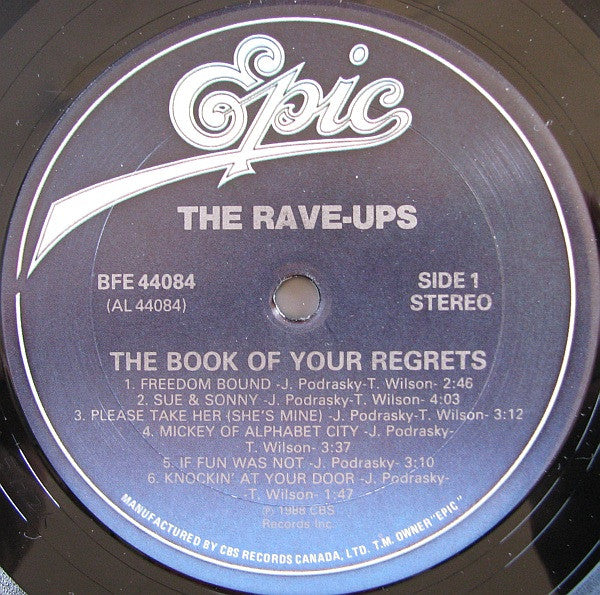 Rave-Ups, The : The Book Of Your Regrets (LP,Album,Stereo)