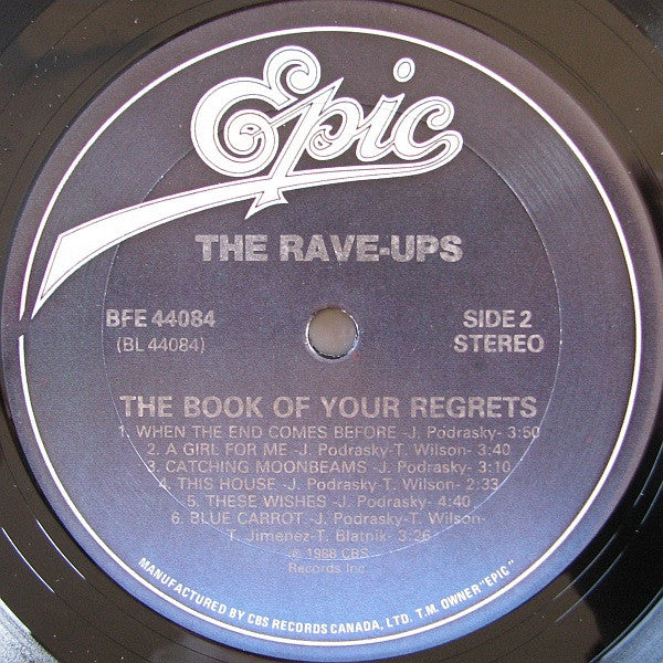 Rave-Ups, The : The Book Of Your Regrets (LP,Album,Stereo)