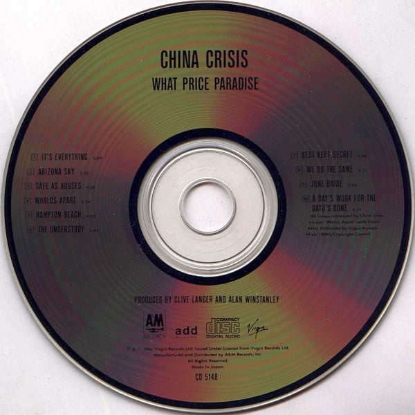 China Crisis : What Price Paradise (CD, Album)