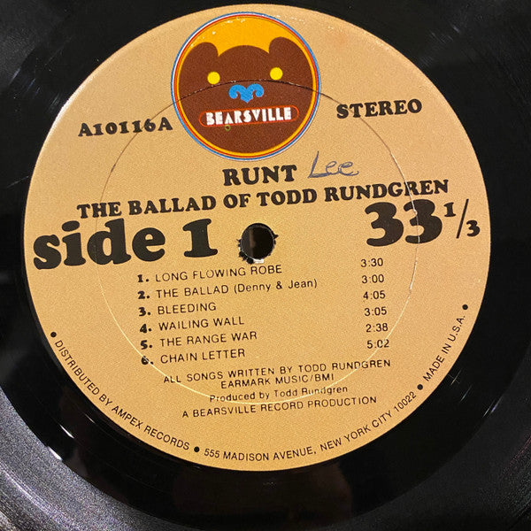 Runt.* : The Ballad Of Todd Rundgren (LP, Album)