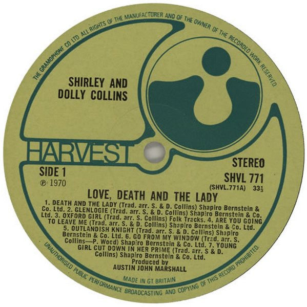 Shirley & Dolly Collins : Love, Death & The Lady (LP, Album)