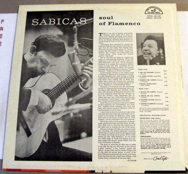 Sabicas : Soul Of Flamenco (LP, Album)