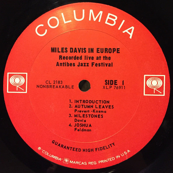 Miles Davis : Miles Davis In Europe (LP, Album, Mono, Pit)