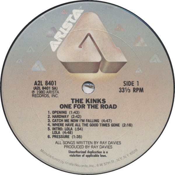 The Kinks : One For The Road (2xLP, Album, Gat)
