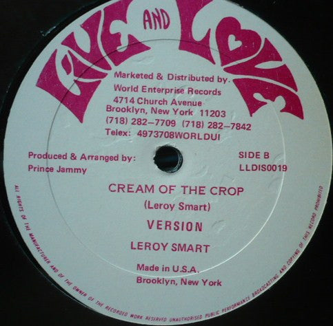 Leroy Smart : Crucial Lover / Cream Of The Crop (12")