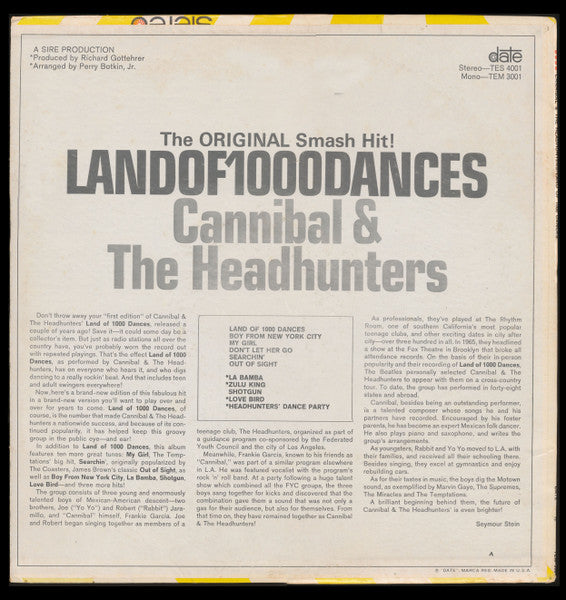Cannibal And The Headhunters* : Land Of 1000 Dances (LP, Mono)