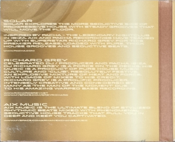 Richard Grey : SOLAR - A|X Music Series Volume 9 (CD, Comp, Mixed, Dig)