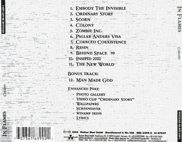 In Flames : Colony (CD, Album, Dlx, Enh, RE)