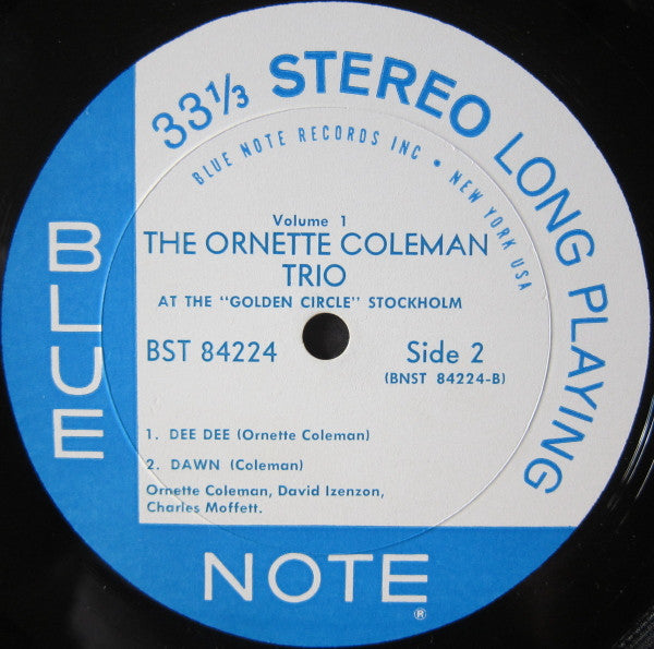 The Ornette Coleman Trio : At The "Golden Circle" Stockholm (Volume One) (LP, Album)