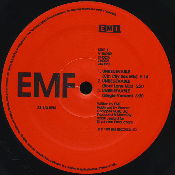 EMF : Unbelievable (12")