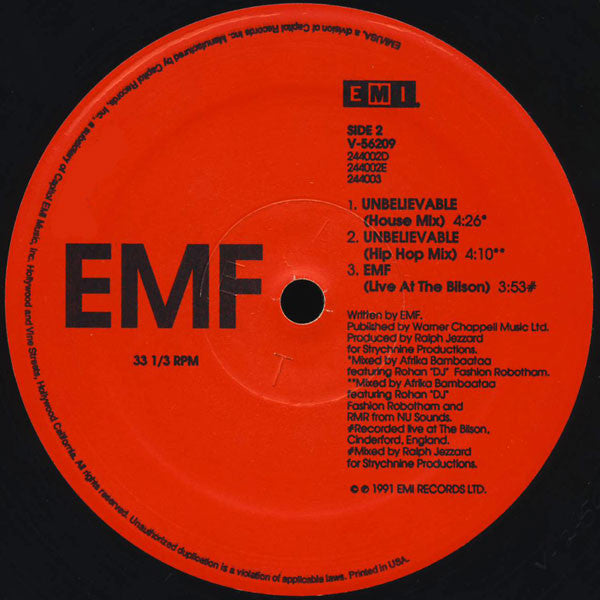 EMF : Unbelievable (12")