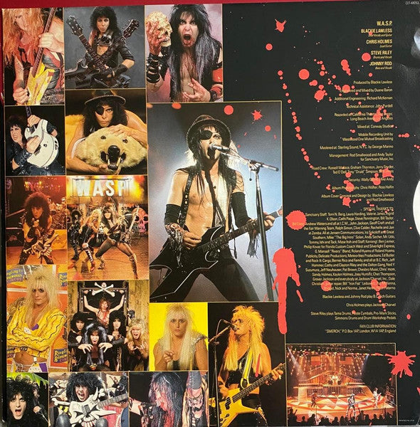 W.A.S.P. : Live... In The Raw (LP, Album, SRC)