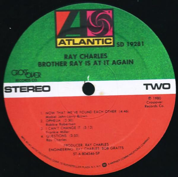 Ray Charles : Brother Ray Is At It Again! (LP, Album, SP)