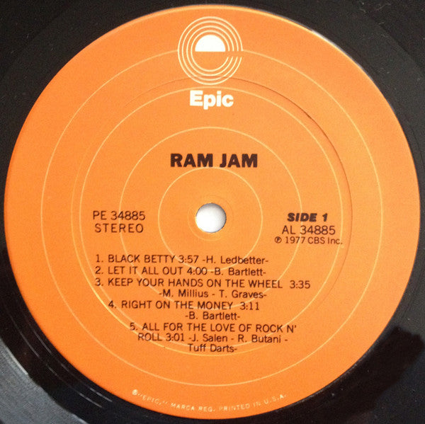 Ram Jam : Ram Jam (LP, Album, Ter)