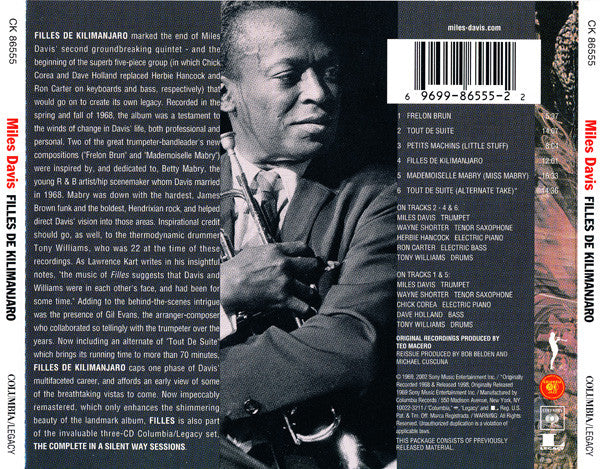 Miles Davis : Filles De Kilimanjaro (CD, Album, RE, RM)