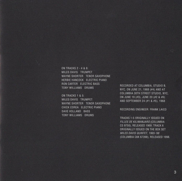 Miles Davis : Filles De Kilimanjaro (CD, Album, RE, RM)