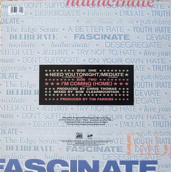 INXS : Need You Tonight / Mediate (12", Single)