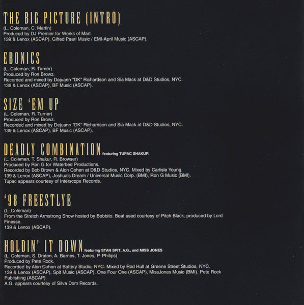 Big L : The Big Picture (1974-1999) (CD, Album, RE)