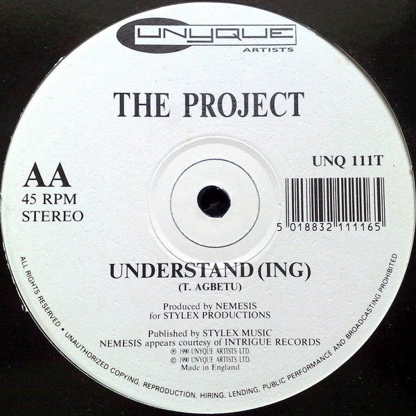 Project (6), The Featuring Jasmin (33) : Don't Be So Cruel / Understanding (12",45 RPM)