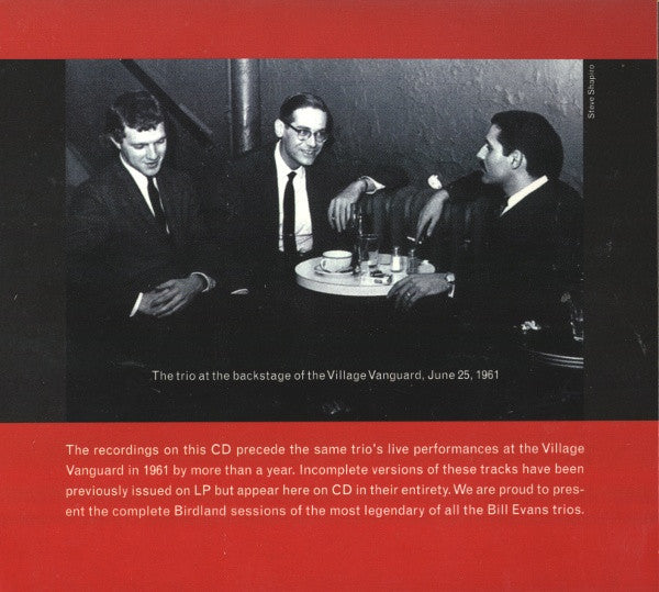 The Legendary Bill Evans Trio* : The 1960 Birdland Sessions (CD, Album, RE, Dig)