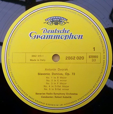 Antonín Dvořák, Symphonie-Orchester Des Bayerischen Rundfunks · Rafael Kubelik : Complete Slavonic Dances (LP,Stereo)
