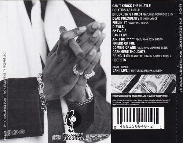 Jay-Z : Reasonable Doubt (CD, Album, RE)