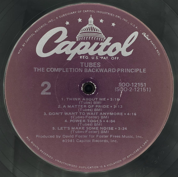 The Tubes : The Completion Backward Principle (LP, Album, Los)