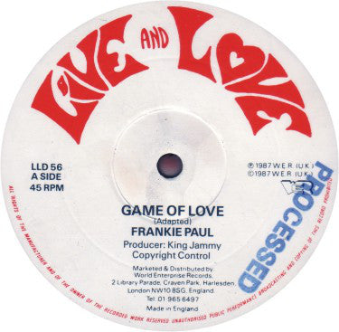 Frankie Paul : Game Of Love / Possy Run Come (12")