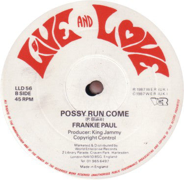 Frankie Paul : Game Of Love / Possy Run Come (12")