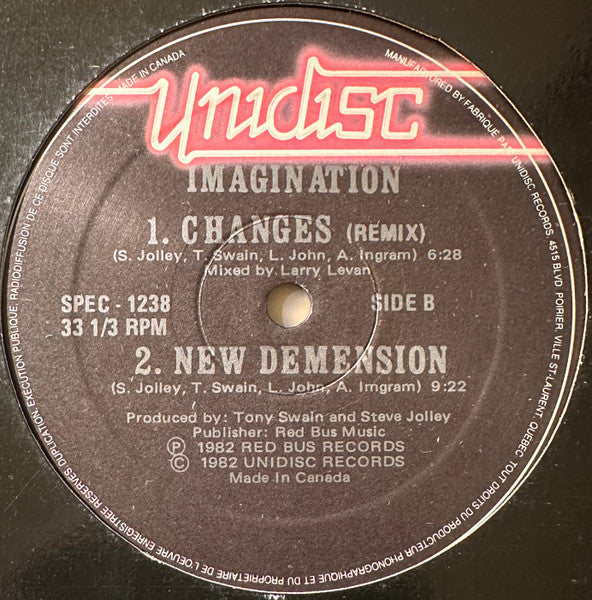Imagination : Just An Illusion / Changes / New Dimension (12", Bla)