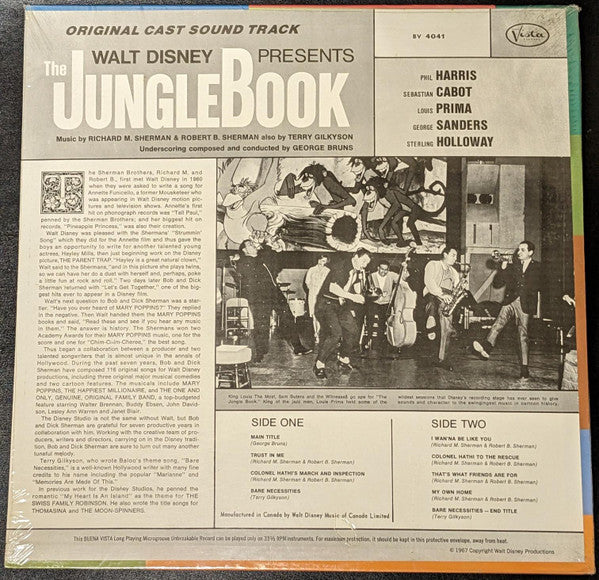 Various : Walt Disney Presents The Jungle Book (LP, Album, Mono)