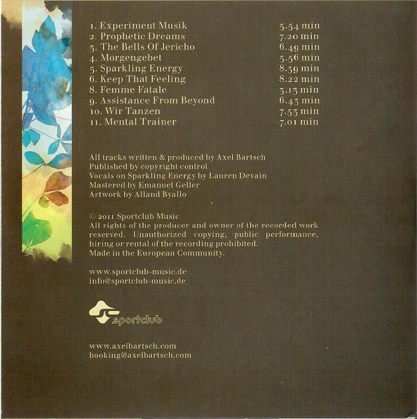 Axel Bartsch : Experiment Musik (CD, Album, Car)