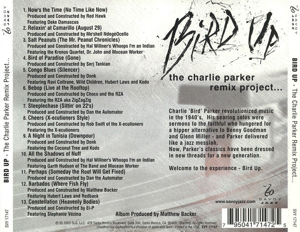 Various : Bird Up (The Charlie Parker Remix Project...) (CD, Album)