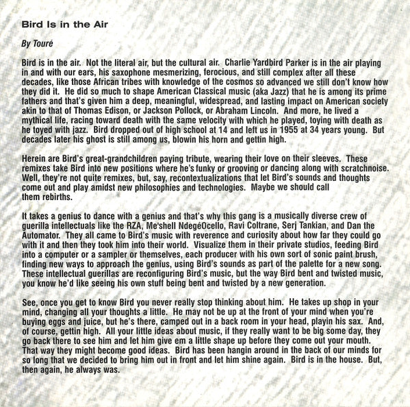 Various : Bird Up (The Charlie Parker Remix Project...) (CD, Album)
