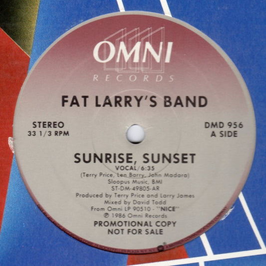 Fat Larry's Band : Sunrise, Sunset (12", Promo)