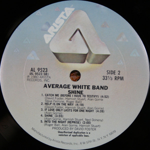 Average White Band : Shine (LP, Album)