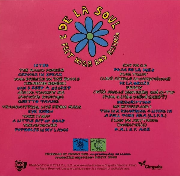 De La Soul : 3 Feet High And Rising (Album,Reissue,Remastered,Stereo)