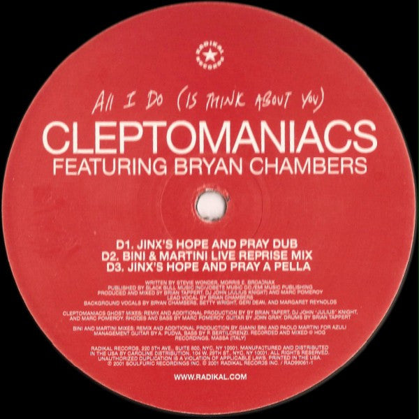 Cleptomaniacs : All I Do (2x12")