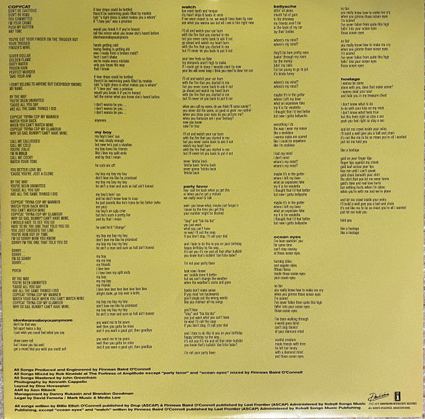 Billie Eilish : Dont Smile At Me (12", EP, Tra)