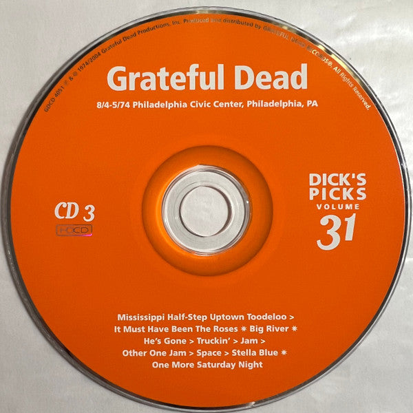 Grateful Dead* : Dick's Picks 31: 8/4-5/74 Philadelphia Civic Center, Philadelphia, PA; 8/6/74 Roosevelt Stadium, Jersey City, NJ (4xHDCD, Album)